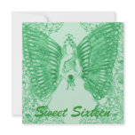 Sophisticated Angelic S-16 Green Invitation-Cust.