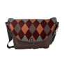 Sophisticated Argyle Baroque Tones on Tan Courier Bags
