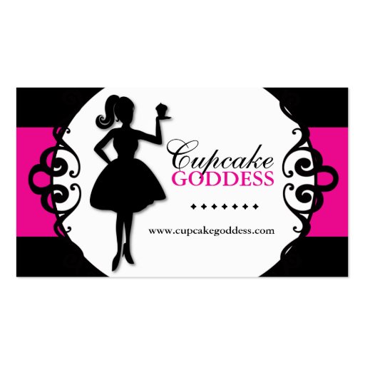 Sophisticated Bakery & Cupcake Business Card (front side)