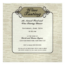 Sophisticated Chic Wine Invitation invitations