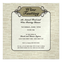 Sophisticated Chic Wine Invitation