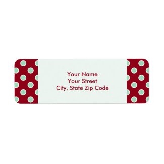 Sophisticated Christmas Polka Dots address labels