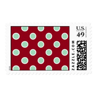 Sophisticated Christmas Polka Dots – Medium Postage Stamp