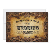 Sophisticated CowBoy Western Wedding  invitation