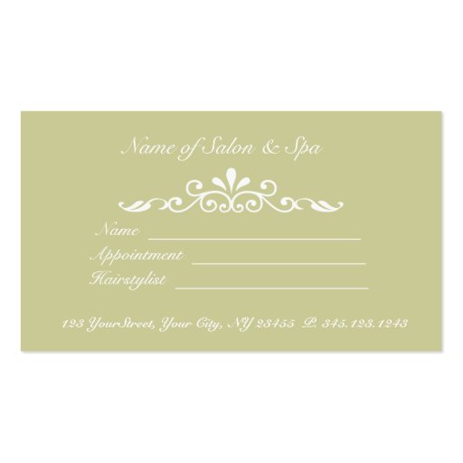 Sophisticated Elegant Business Card Template (back side)