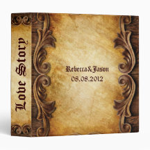 Sophisticated Elegant  western vintage wedding Vinyl Binders