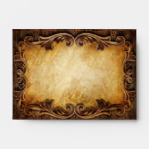 Sophisticated Elegant  western vintage wedding Envelope