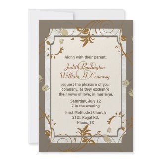 Sophisticated Fall Wedding Invitation invitation