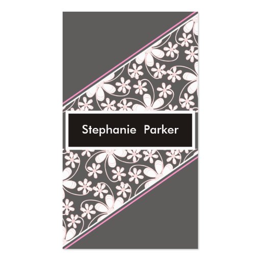 Sophisticated-Feminine Business Cards (front side)
