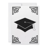 sophisticated graduation cap announcement invitations