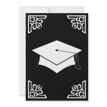 sophisticated graduation cap announcement