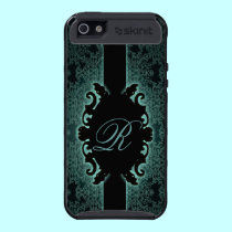 Sophisticated green vintage monogram fashion skinit case