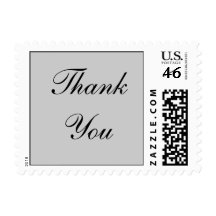 Sophisticated Grey Thank You Postage Stamps