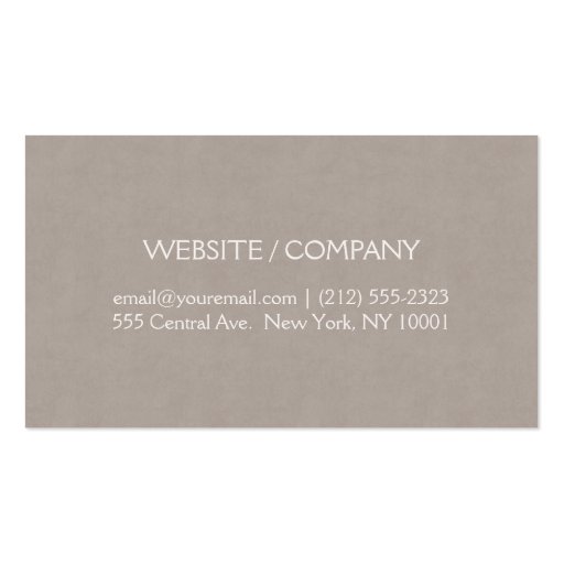 Sophisticated Light Taupe Business Card (back side)