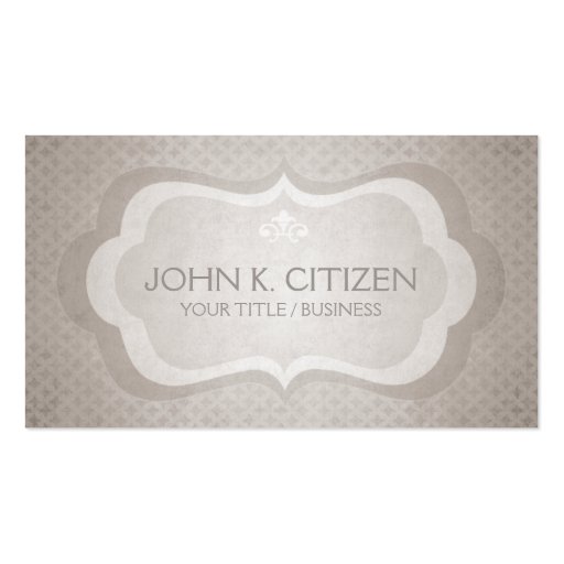 Sophisticated Light Taupe Business Card (front side)