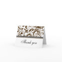 Sophisticated Mocha Swirls Thank You Card