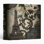 Sophisticated Paris Eiffel Tower Lace damask Binder