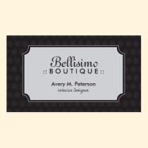 Sophisticated Polka dot Business Card (black/grey) business cards
