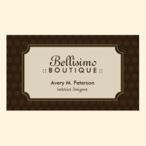 Sophisticated Polka dot Business Card (brown/tan) business cards