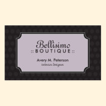 Sophisticated Polkadot Business Card (black/lilac) business cards