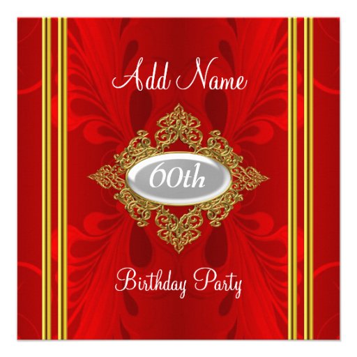 Sophisticated Red birthday Party invitation