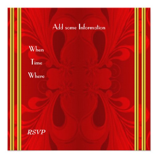 Sophisticated Red birthday Party invitation