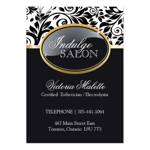 Sophisticated Salon and Spa Appointment Card Business Card (front side)
