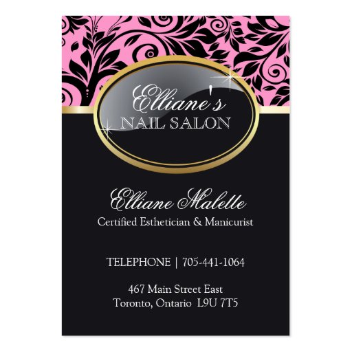Sophisticated Salon and Spa Appointment Card Business Card Templates (front side)