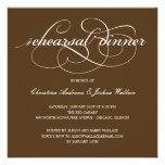 Sophisticated Script Rehearsal Dinner Invitation invitations