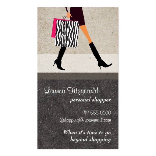 Sophisticated Shopper Business Card (front side)