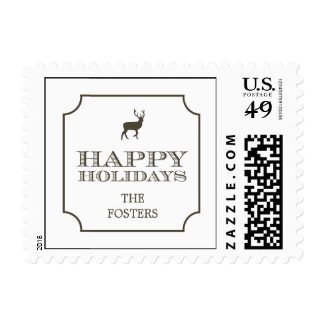 Sophisticated Tag Personalized Holiday Postage Postage Stamps