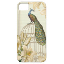 Sophisticated vintage Peacock birdCage Lily iPhone 5 Cover