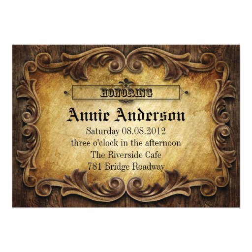 Sophisticated Western Bridal Shower invitation