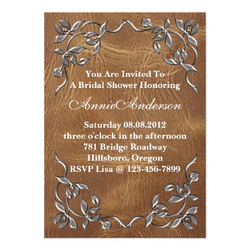 Sophisticated Western Bridal Shower Invitation