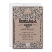 Sophisticated Western Rehearsal Dinner Invitation