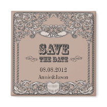 Sophisticated Western Wedding SaveTheDate Magnet
