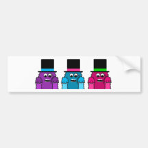 Sophistocated Monsters Bumper Stickers