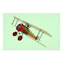 Sopwith Camel and Pilot Customized Stationery