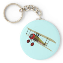 Sopwith Camel and Pilot Key Chains
