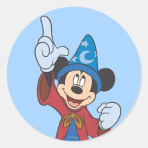 Sorcerer Mickey Mouse Round Stickers