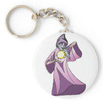 sorcerer wizard with crystal ball key chains