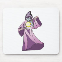 sorcerer wizard with crystal ball mouse mats