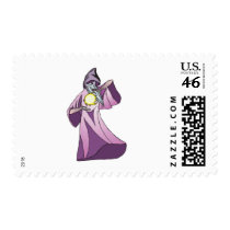 sorcerer wizard with crystal ball stamp