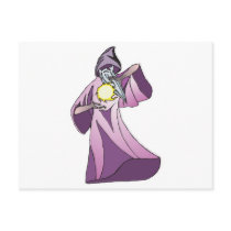 sorcerer wizard with crystal ball postcards
