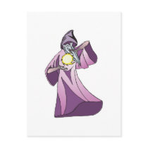 sorcerer wizard with crystal ball postcards