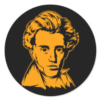 Soren Kierkegaard philosophy existentialist portra stickers by strk3 Soren Kierkegaard philosophy existentialist portra stickers
