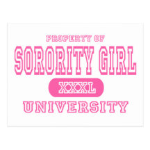 Sorority Girl University Postcards
