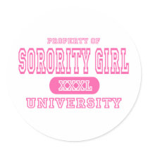 Sorority Girl University stickers