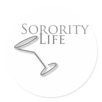 Sorority Life Martini Glass stickers