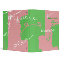 Sorority Pink and Green Binder by dawnfx Sorority Pink and Green Binder